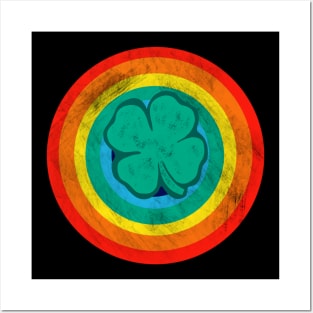 Rainbow Shamrock Posters and Art